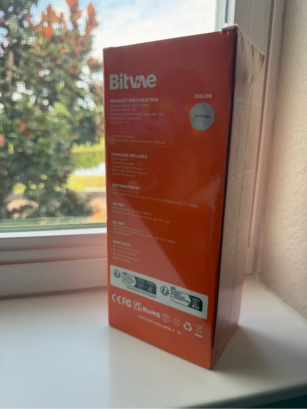 Bitvae C5 Cordless Water Flosser Oral Irrigator Lavender New Sealed
